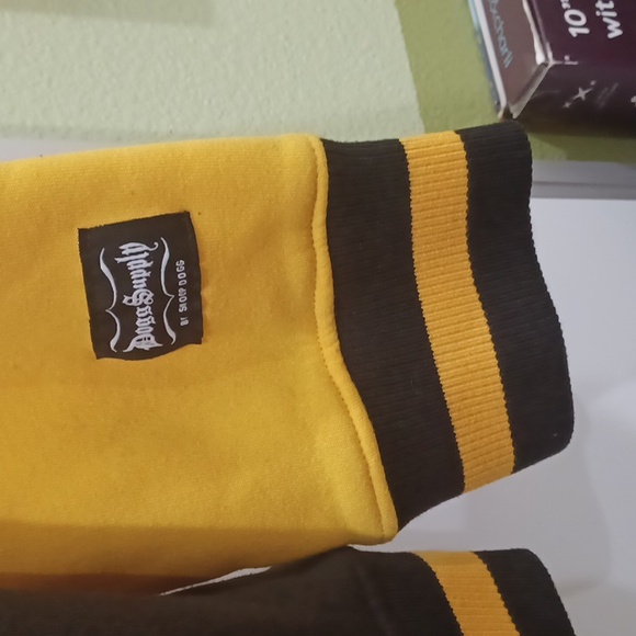 Dogg Supply by Snoop Dogg black/gold Varsity Bomber style Hoodie - Picture 5 of 12